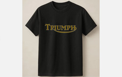 HOT!!Triumph Tee With Retro Gold Emblem Design Unisex T Shirt
