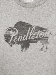 Pendleton Shirt Mens Small Gray Buffalo Bison Graphic Tee Soft Casual Outdoors