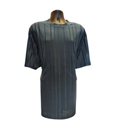Stacy Adams Shirt Mens 3XLT Textured Blue Striped Short Sleeve Crew Neck