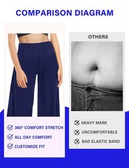 3-Pack Women’s Wide Leg Yoga Pants Comfy Lounge Pajama Sweatpants Casual Pala…