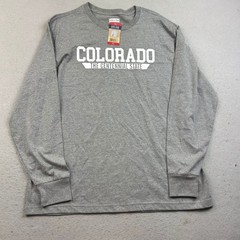 Colorado The Centennial State Shirt Mens XL Gray Long Sleeves Tee NWT