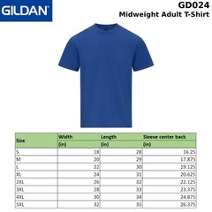Men’s Plain T-shirt 65000 – Gildan Softstyle Midweight Adult Cotton Tee