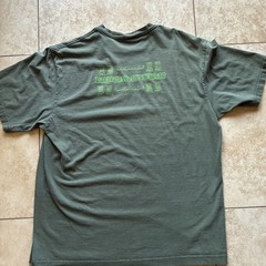 Nautica vtg t shirt green torch light my fire Hawaii style graphic