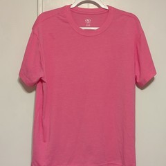 Athletic Works Pink unisex Knit Crew Neck Short Sleeve Solid T-Shirt M (38-40)