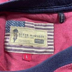 Barbour International Steve McQueen Collection Red Motorcycle Graphic Tee Sz L