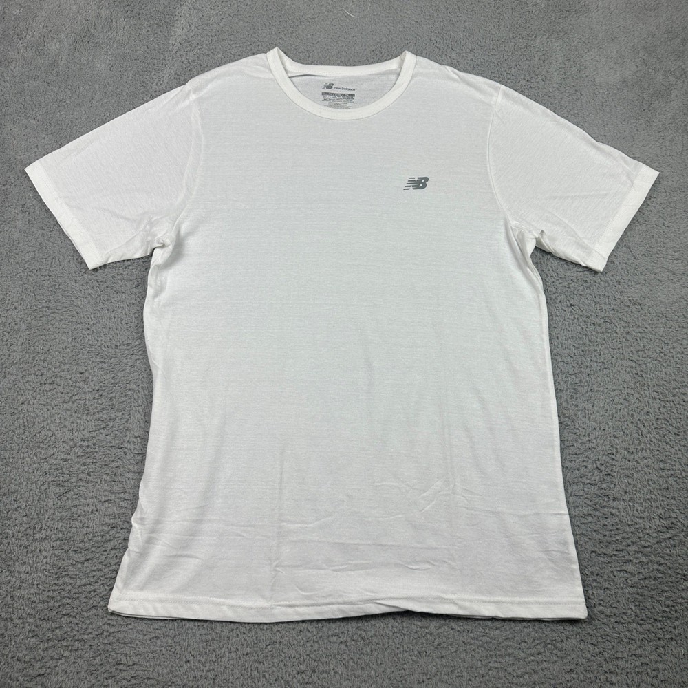 New Balance Flying NB Logo T-Shirt Mens XL White Short Sleeve Athletic NB3026-3