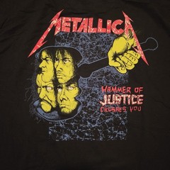 Free SAME DAY SHIPPING Brand New METALLICA Damaged Justice w/Back Print XL