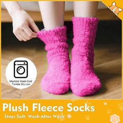 Dog Mom Dad Gifts Cozy Non-Slip Fuzzy Socks for Dog Lovers Funny Christmas Bi…