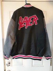 Slayer BAND Logo – Varsity Fleece Jacket – XLarge Black- NWT
