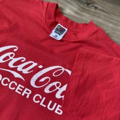 Coca Cola Soccer Single Stitch Vintage Shirt Sz Medium
