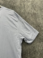 Greg Norman T Shirt Mens Large Gray Side Slit Cotton Crewneck Shark Logo Casual