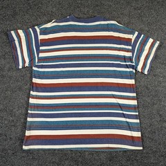 Unionbay Vintage Striped T-Shirt Mens One Size Blue Red White Cotton Made in USA