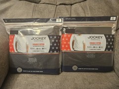 2x Jockey Essentials Men’s Made in America Cotton Crew Neck T-Shirt LRG 2 Pack