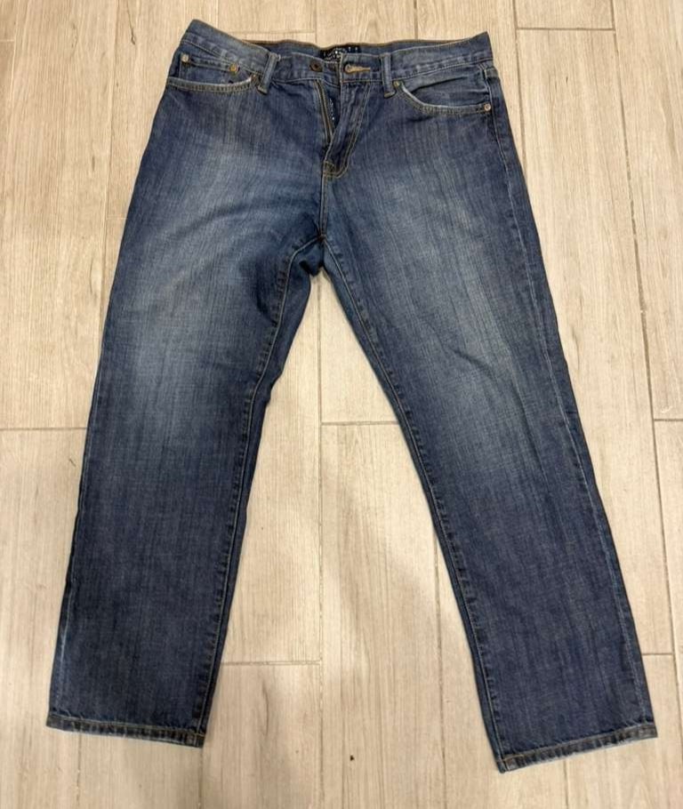 Lucky Brand Mens Straight Leg Jeans 34×30 Medium Blue Denim 35″ Actual Waist
