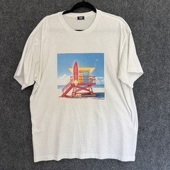 Kith Miami Beach Graphic T-Shirt White Photo Print Tee Mens Large