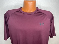 Men’s Under Armour Loose S/S Athletic T-Shirt Large L – Maroon – Cotton / Poly