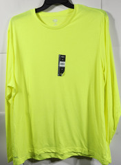 Men’s T-Shirt Size 3XL Neon Yellow Long Sleeve Athletic Works Moisture Wicking