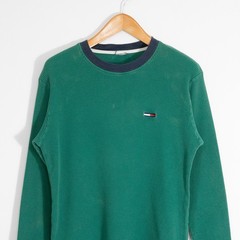 Vintage Y2K Tommy Hilfiger Thermal Shirt T Shirt Mens Medium – Distresed Green