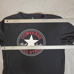 Converse Chuck Taylor All Star Shirt Mens Large L Black Graphic Logo Tee