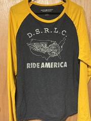 Denim & Supply Ralph Lauren L 2tone T-Shirt Ride America Motorcycle Graphic (N)