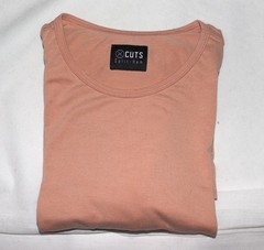 Cuts Split-Hem Men’s Short Sleeve Stretch Crew Neck Tee T Shirt Size Large