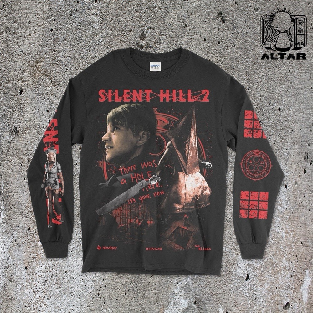Bloody Altar Merch Silent Hill 2 Pyramid Thing LS Shirt SZ M Konami PlayStation