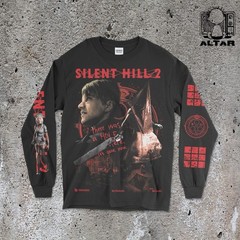 Bloody Altar Merch Silent Hill 2 Pyramid Thing LS Shirt SZ M Konami PlayStation