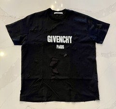 Grail Givenchy Paris Black Heavily Distressed Oversized T Shirt 100% AUTHENTIC M