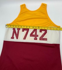 Vintage 80s 90s Champion Mens Large Color Block Mesh Tank Top Track Jersey Shirt