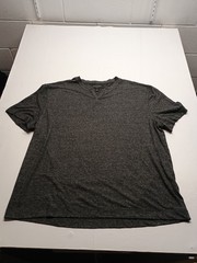 Men’s Banana Republic Gray XL T Shirt Linen Blend Split Collar V Neck