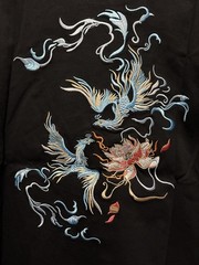 NWT NIEPCE Phoenix Embroidered T-Shirt Black M Japanese Streetwear KH-606