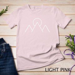 Mountain Nature Minimal Geometric Hiking Camping Hiker Gift Unisex T-shirt