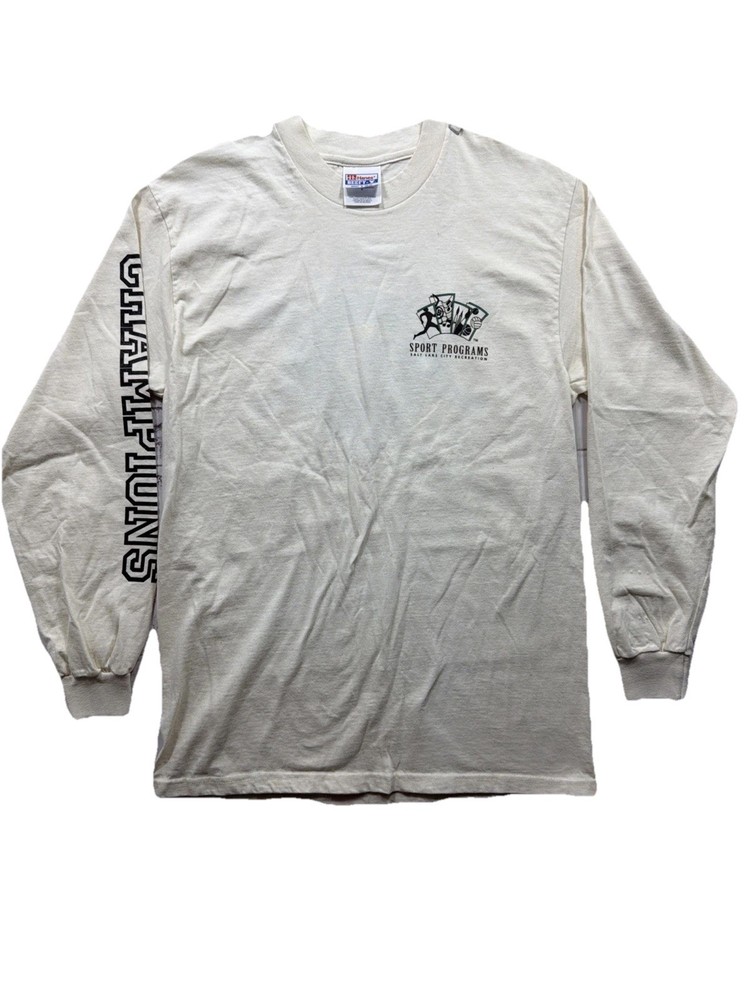 Vintage Salt Lake Parks And Rec Sports Program Off White Long Sleeve Softball M