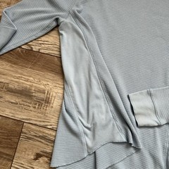 Vince Mens Waffle Knit Shirt Size Large Blue LS Thermal Y2K 90s Look Pima Cotton