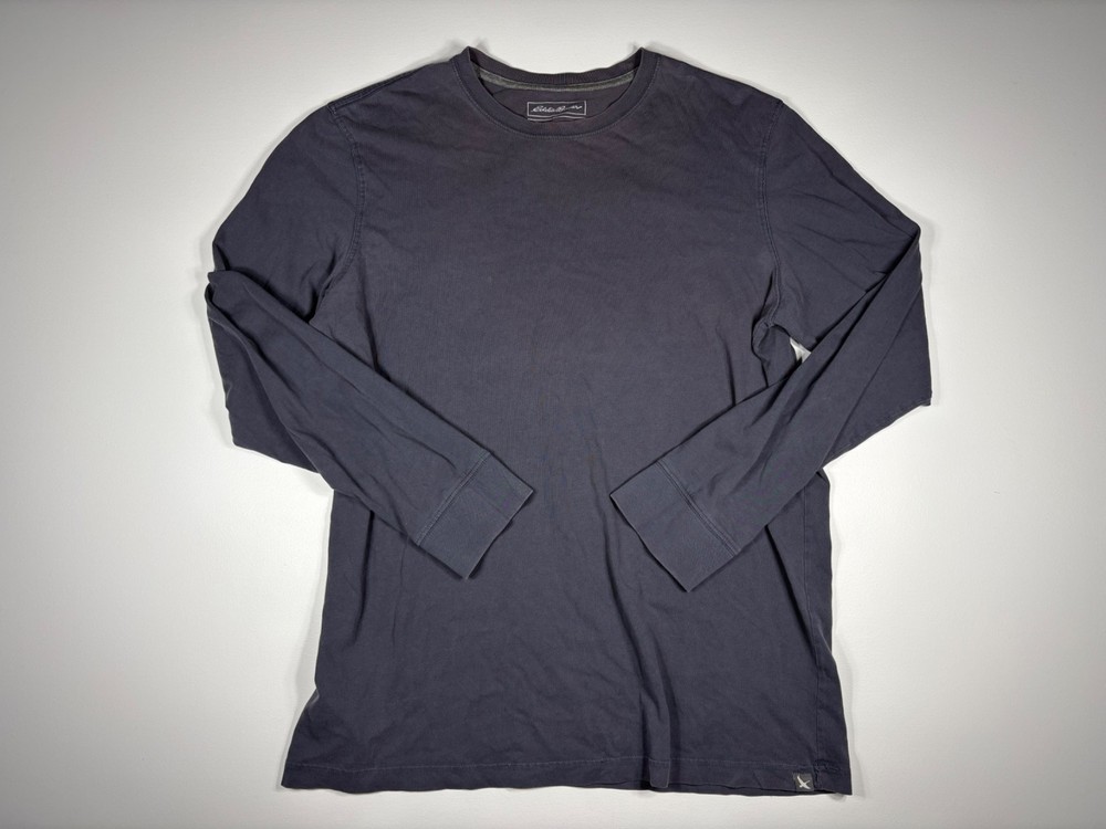 Eddie Bauer T Shirt Men LT Blue LegendWash Long Sleeve Casual Outdoor Classic