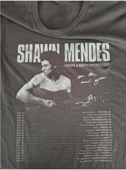 Shawn Mendes Love On the Road Again Tour 2025 Charcoal T-Shirt