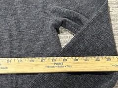 GUESS T Shirt Mens Medium Thermal Henley Solid Gray Cotton Poly Blend Waffle