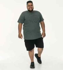 D555 Duke Big Mens Wave Printed T-Shirt Khaki 2XL 3XL 4XL 5XL 6XL (601709-K)