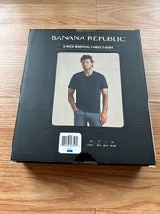 Banana Republic Men’s 3-Pack V-Neck T-Shirts, Black, Size L, Brand New in Box