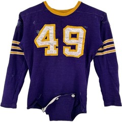 VTG 20s 30s Purple O’Shea Knitting Mills Wool Button Crotch Football Jersey 42
