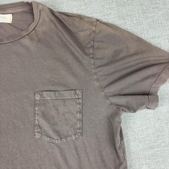 M. SINGER Shirt Mens Medium Brown Pocket Crewneck Cotton Tee Made In USA