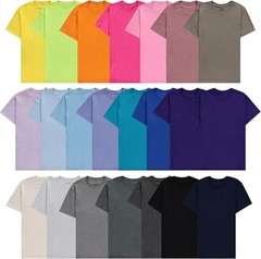 SOCKS’NBULK 60 Pack Mens Cotton Crew Tshirts, Assorted Sleeve Tee Shirts