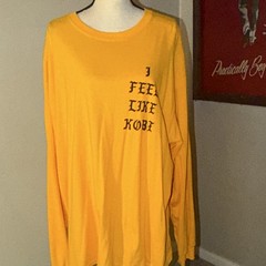 Yeezy Cotton Yellow Kobe Bryant Long Sleeve Cotton Tee 2XL 31 by 24 Kanye West