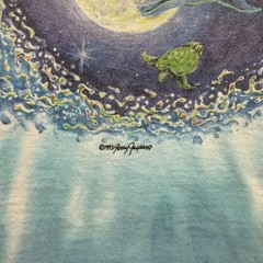 Vintage 90s 1993 Jerry Jaspar Dolphin Yin Yang Solar Eclipse Tie Dye Shirt XXL