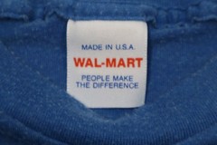 Vintage 1980s Wal‑Mart Employee T-Shirt USA Made L Embroidered Logo