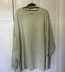 Carhartt Loose Fit Mens Size XL Long Sleeve T Shirt Light Green K231 G83 Work