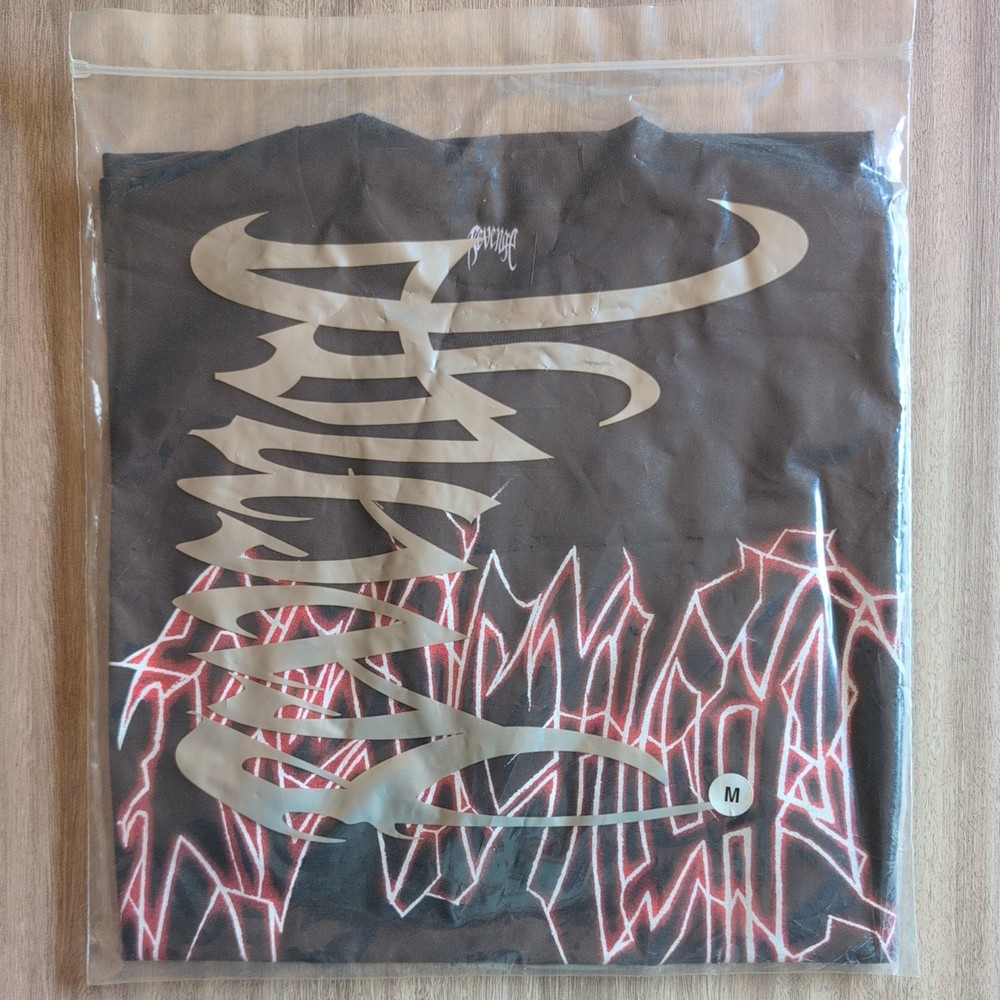 Revenge Storm Blue Lightning Anarchy T-Shirt Black Red Men’s Medium Hype