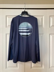 NWT Hang Ten Men’s Long Sleeve Sun Tee, UPF 50+, Quick-dry fabric, XL, Blue