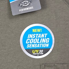 DICKIES Fast Dry SHIRT Mens 2XL XXL Green OUTDOORS Sweat Wicking Cooling NWT