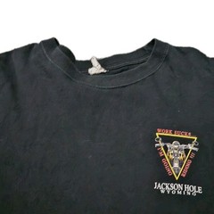 Vintage Harley Motorcycle Work Sucks I’m Going Riding Jackson Hole T-Shirt Sz L
